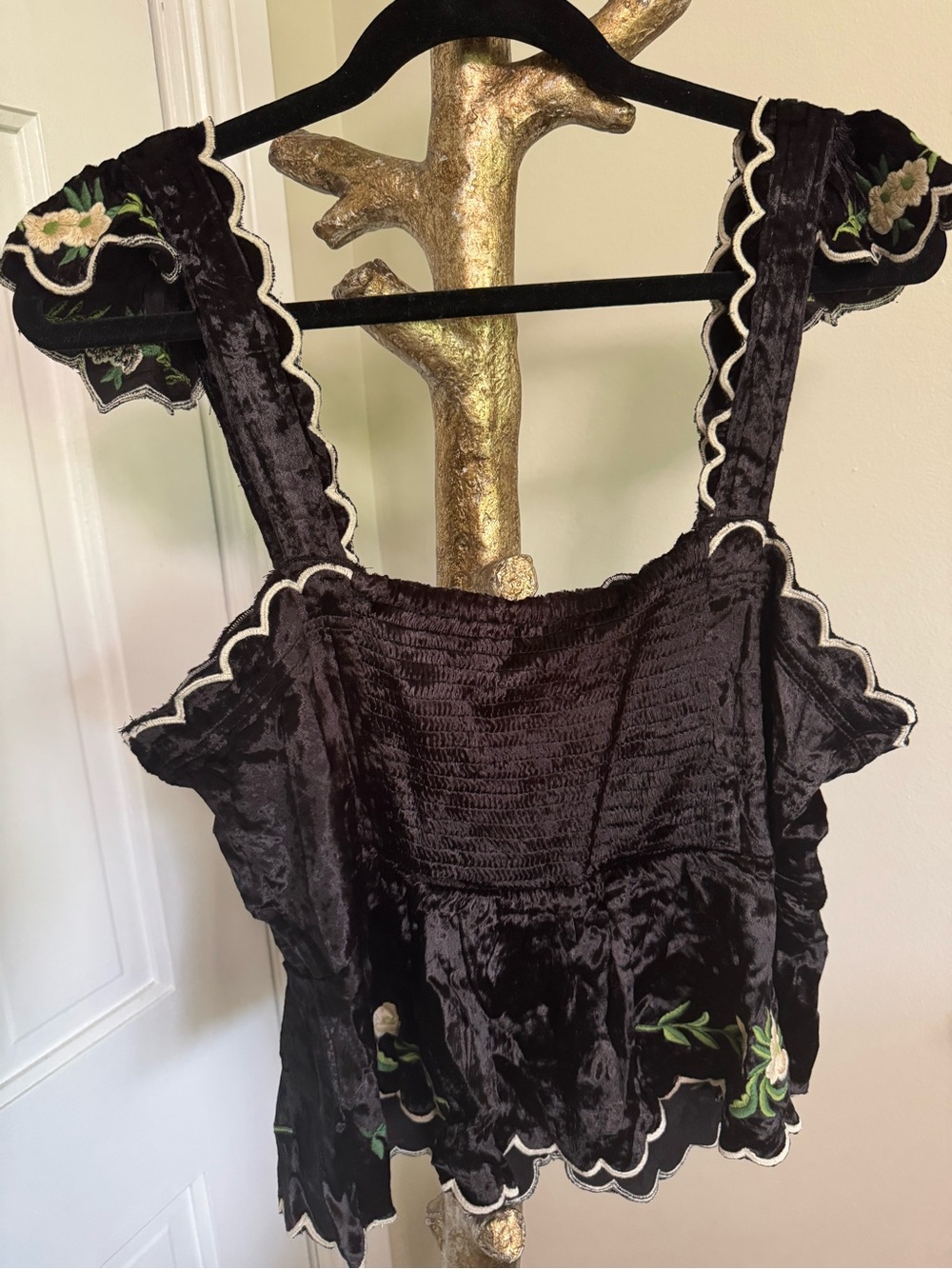 Maeve by Anthropologie Waisted Scallop Blouse NWT Size X-Large $138 - Picture 7 of 8